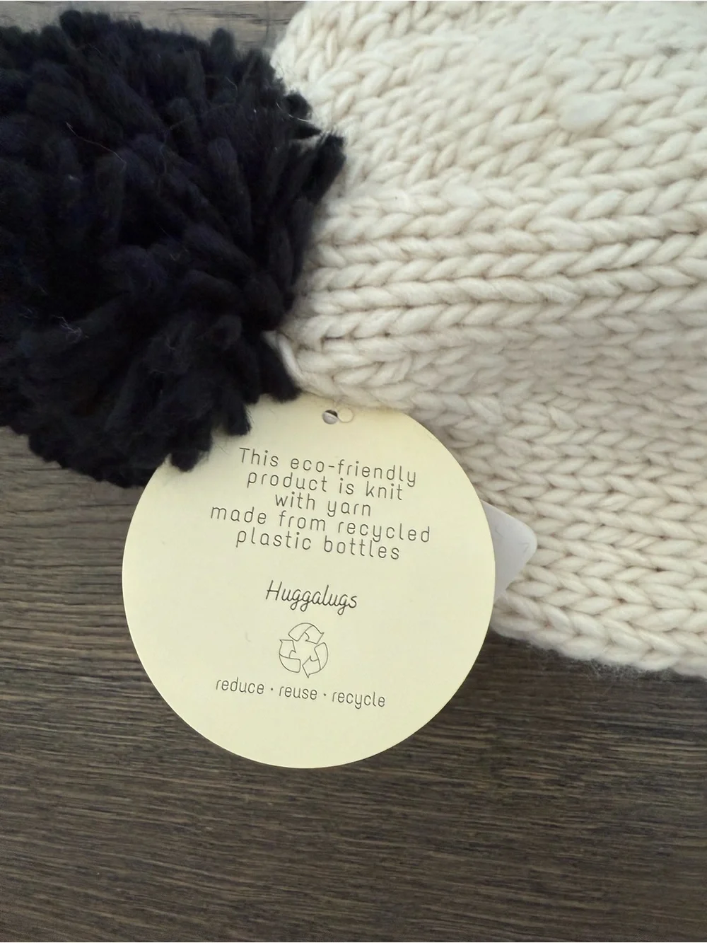 BOO Knit Pom Beanie. NWT